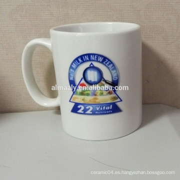 Tazas lisas simples de porcelana blanca